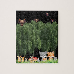 verschillende dieren familie Puzzel