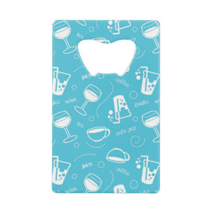 Verschillende drinken creditkaart flessenopener