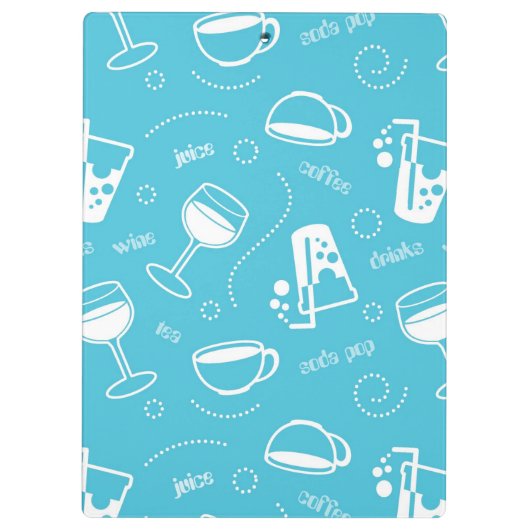 Verschillende drinken klembord (Achterkant)