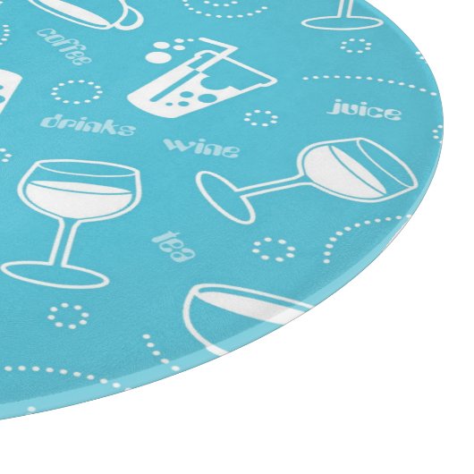 Verschillende drinken snijplank (Hoek)