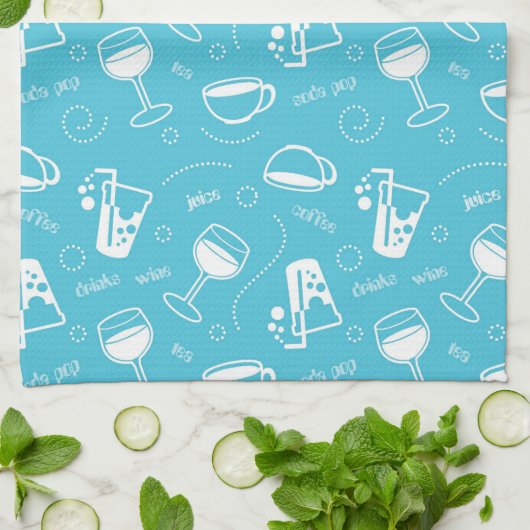 Verschillende drinken theedoek (Gevouwen)