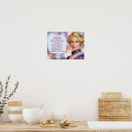 Verschillende drummer citeren Thoreau Poster (Keuken)