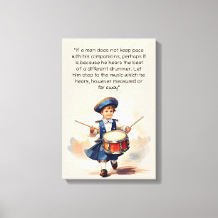Verschillende drummer kunst canvas afdruk