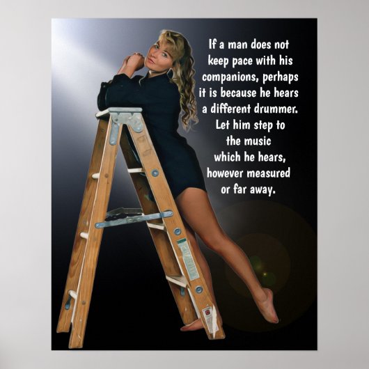 Verschillende Drummer Quote Ladder Poster (Voorkant)