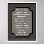 Verschillende Drummer - Thoreau-prijsdruk Poster (Voorkant)