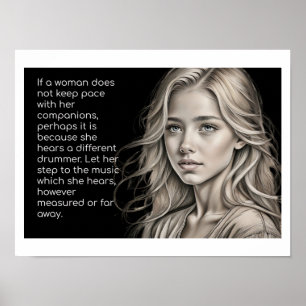 Verschillende Drummer Vrouw Quote Poster