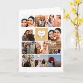 Verschillende fotocollage beste vriend gelukkige v kaart (Gele Bloem)