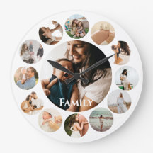 Verschillende foto's Collage Simple Family Round L