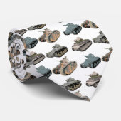 Verschillende Franse tanks van WW2 Stropdas (Opgerold)