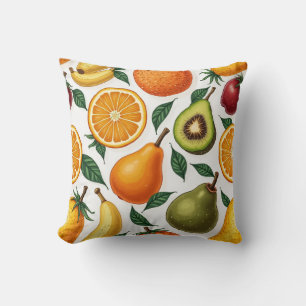 Verschillende fruitpatroon kussens