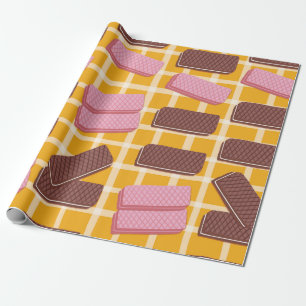 Verschillende gearomatiseerde wafers naadloze acht cadeaupapier