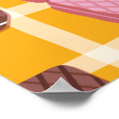 Verschillende gearomatiseerde wafers naadloze acht poster (Hoek)