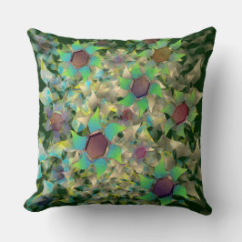 Verschillende gekleurde bloemen, op groen kussen