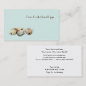 Verschillende gekleurde kwarteleieren visitekaartje (Voorkant / Achterkant)