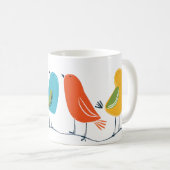 Verschillende gekleurde vogels op een MOK (Voorkant rechts)