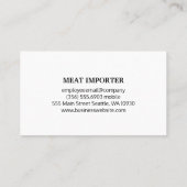Verschillende gesneden vlees op bord | Slager Visitekaartje (Achterkant)