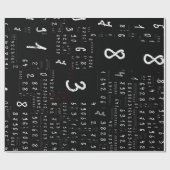 Verschillende getallen in willekeurige volgorde cadeaupapier (Vlak)