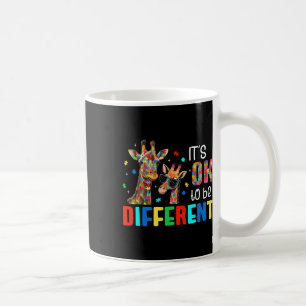 Verschillende Giraffe Dier Autisme Bewustzijn Puzz Koffiemok