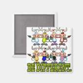 VERSCHILLENDE grappige koeien Magneet (Voorkant / Achterkant)