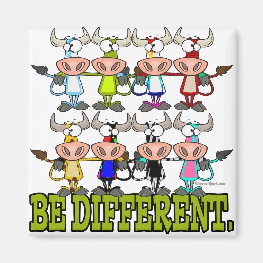 VERSCHILLENDE grappige koeien Magneet (Voorkant)