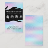 Verschillende haarstijlen | holografisch verloop visitekaartje (Voorkant / Achterkant)