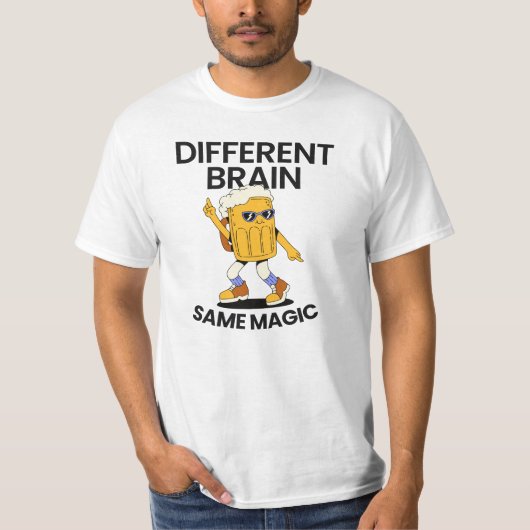 Verschillende Hersenen Dezelfde Magische Autisme T T-shirt (Voorkant)