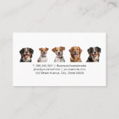 Verschillende honden glimlachen | hondentraining visitekaartje (Achterkant)