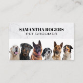 Verschillende honden zitten afsprakenkaartje (Voorkant)