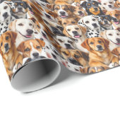 Verschillende hondenrassen cadeaupapier (Rol Hoek)