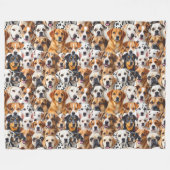 Verschillende hondenrassen fleece deken (Voorkant (Horizontaal))