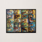 Verschillende hondenrassen Glas in lood Mode Legpuzzel (Horizontaal)