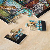 Verschillende hondenrassen Glas in lood Mode Legpuzzel (Zijkant)