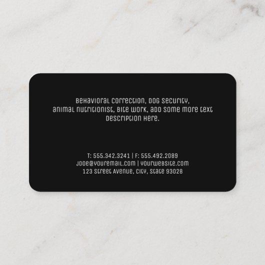 Verschillende Hondenrassen | houtnerf Visitekaartje (Achterkant)