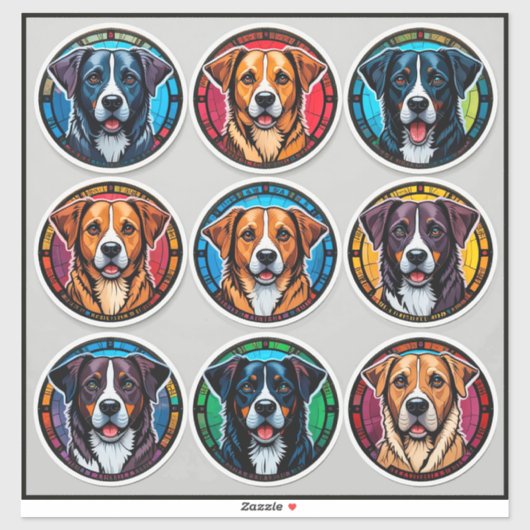 Verschillende Hondenrassen Sticker (Vel)