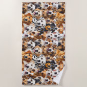 Verschillende hondenrassen strandlaken (Voorkant)