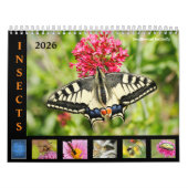 Verschillende insecten en bloemen 12 maanden kalen kalender (Hoes)