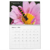 Verschillende insecten en bloemen 12 maanden kalen kalender (Feb 2026)