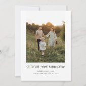 Verschillende jaar dezelfde bemanning grappige ker feestdagenkaart (Voorkant)