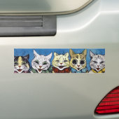 Verschillende katten die uitkijken, Louis Wain Bumpersticker (Op auto)