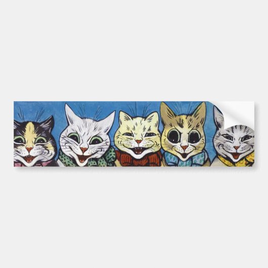 Verschillende katten die uitkijken, Louis Wain Bumpersticker (Voorkant)
