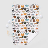 Verschillende kattenpatronen golfhanddoek (Insitu)