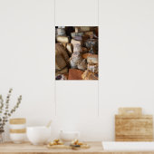 Verschillende kazen op de markt, volledig lijst poster (Keuken)