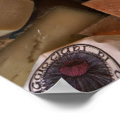 Verschillende kazen op de markt, volledig lijst poster (Hoek)