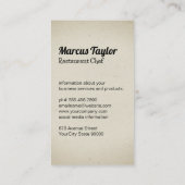 Verschillende Keukens  Visitekaartje (Achterkant)