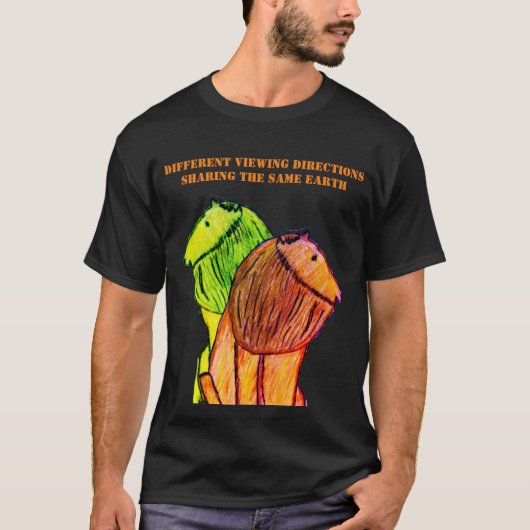 Verschillende kijkrichtingen t-shirt (Voorkant)
