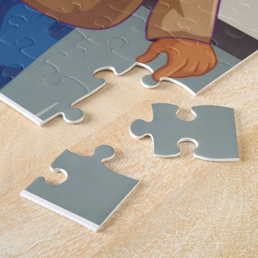 verschillende kinderpuzzels legpuzzel (Zijkant)