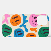 Verschillende kleurrijke smeltende glimlende gezic Case-Mate iPhone case (Achterkant (horizontaal))