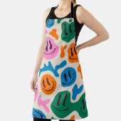 Verschillende kleurrijke smeltende glimlende gezic schort (Insitu)