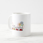 Verschillende Ladybugs zijn met Mok Flowers (Voorkant links)