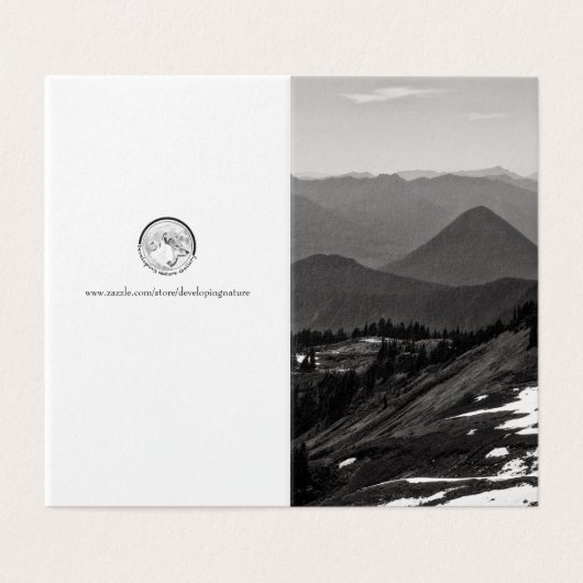 Verschillende landschappen kaart (Buitenkant ongevouwen)